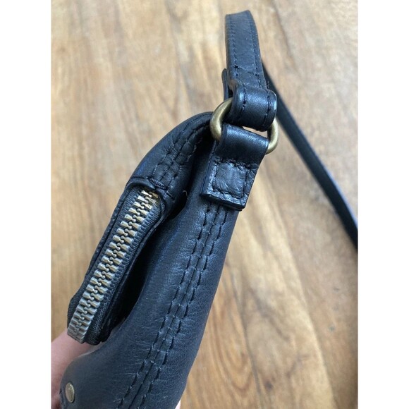 American Leather Co. Leather Bag SMALL Cross Body Black Classic Boho - Picture 12 of 14